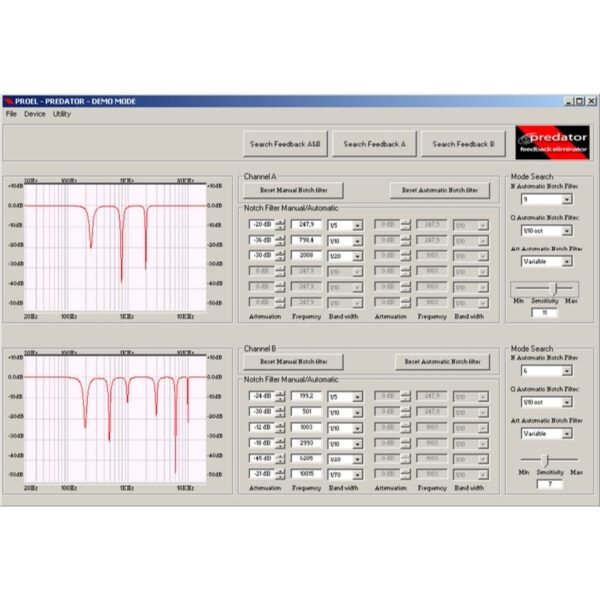 Dual channel Automatic and Manual Feedback Eliminator with remote control software (MIDI - USB - RS232). - Image 6